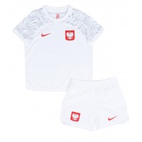 Fotballdrakt Barn Polen Hjemmedraktsett VM 2022 Kortermet (+ Korte bukser)